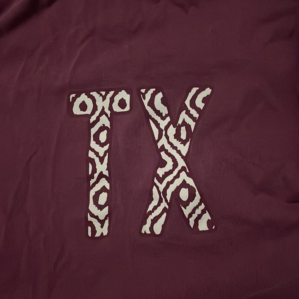 TX Texas Women’s Long Sleeve Graphic Tee Top Shirt Purple and White Country - Picture 2 of 4